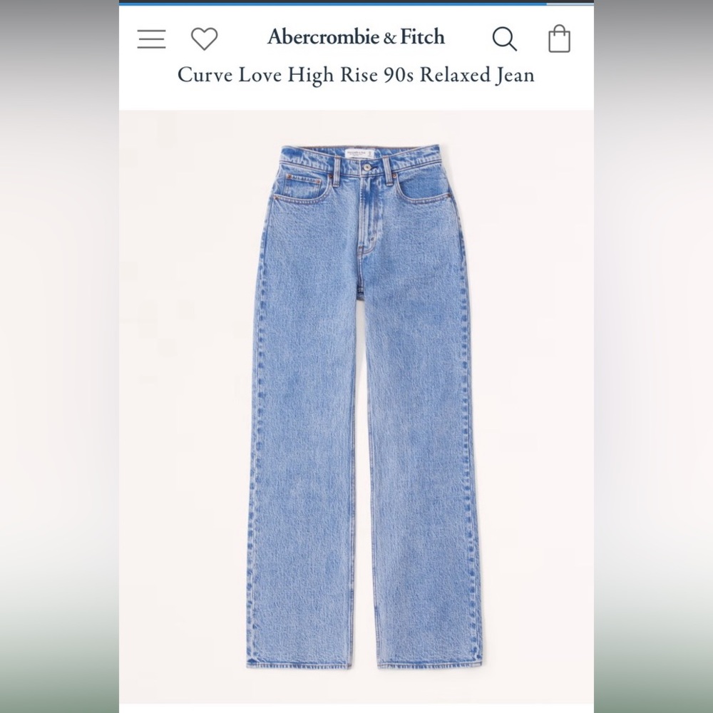 Abercrombie 90’s curve love high rise relaxed jean